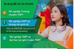 Thông báo xét tuyển đại học chính quy đợt 1 năm 2020 theo phương thức xét kết quả học và THPT và xét tuyển thẳng (Thông báo số 1)